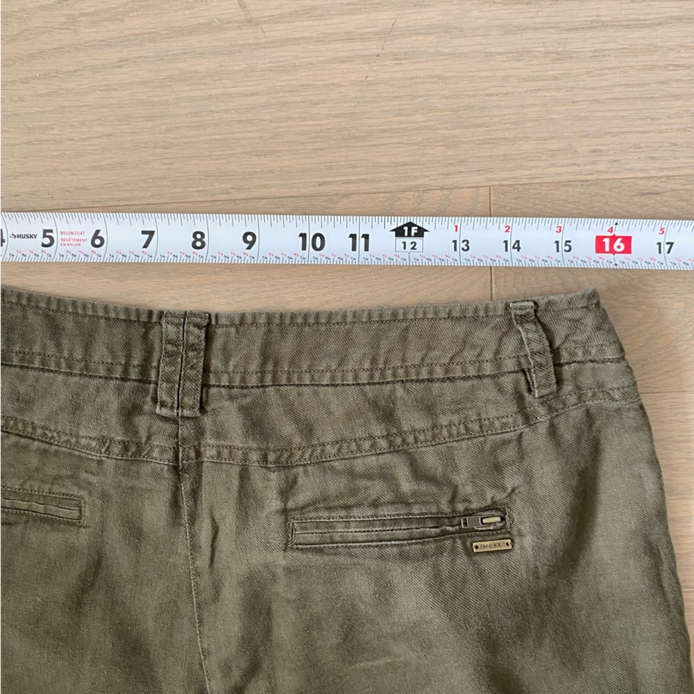 Mexx Olive Linen Cropped Straight-Leg Pants - Picture 9 of 14